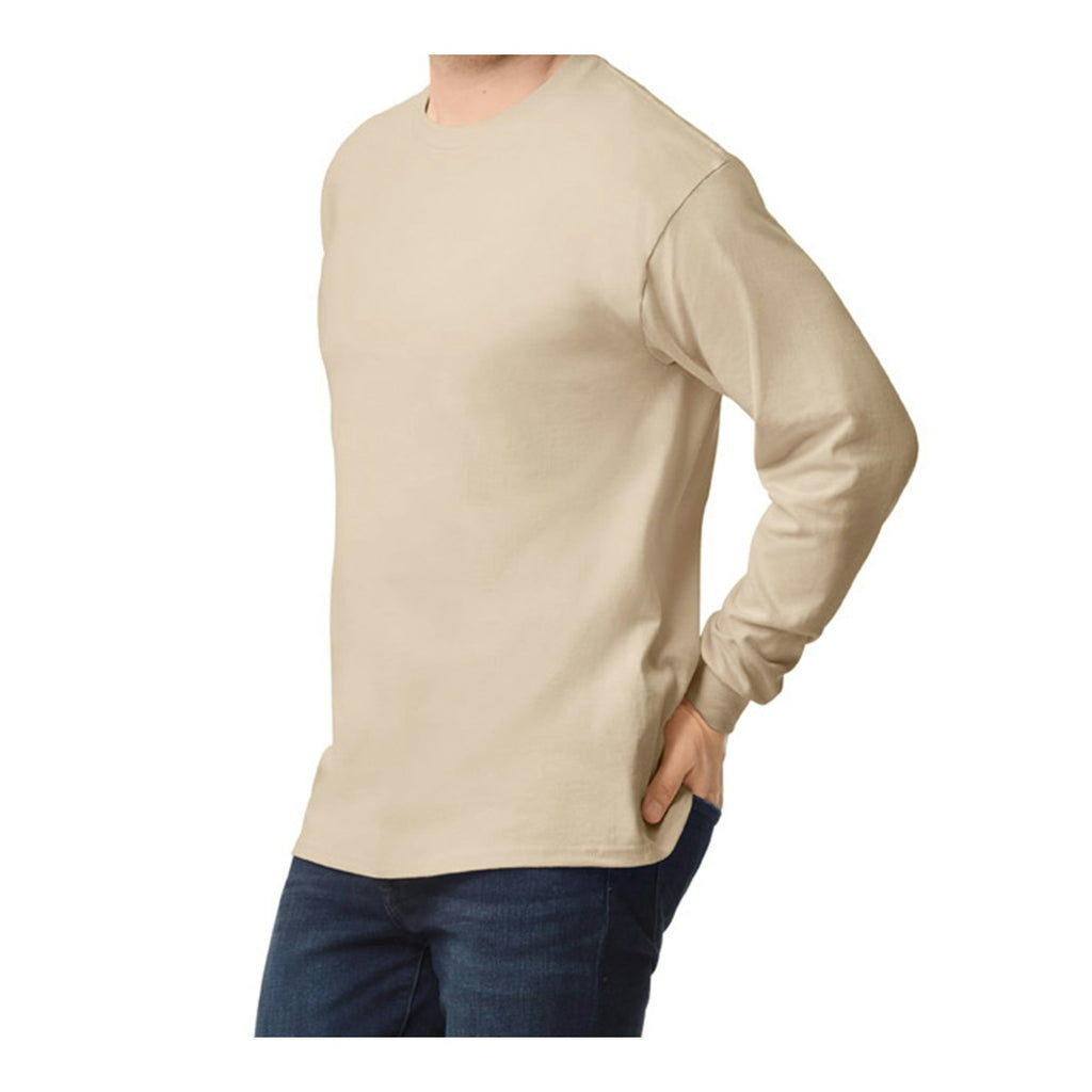 Men's Heavyweight Cotton Long-Sleeve T-Shirt - Sand 2