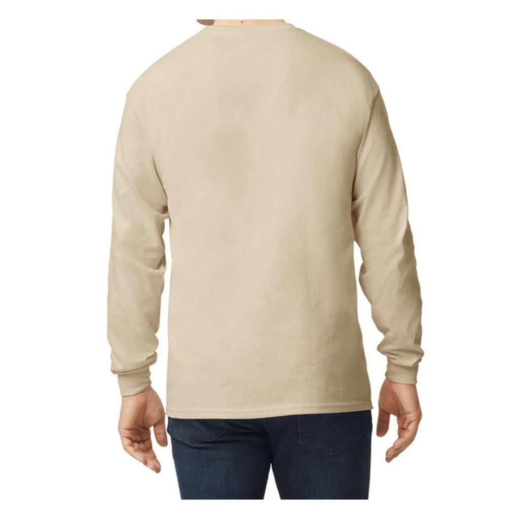 Men's Heavyweight Cotton Long-Sleeve T-Shirt - Sand 3