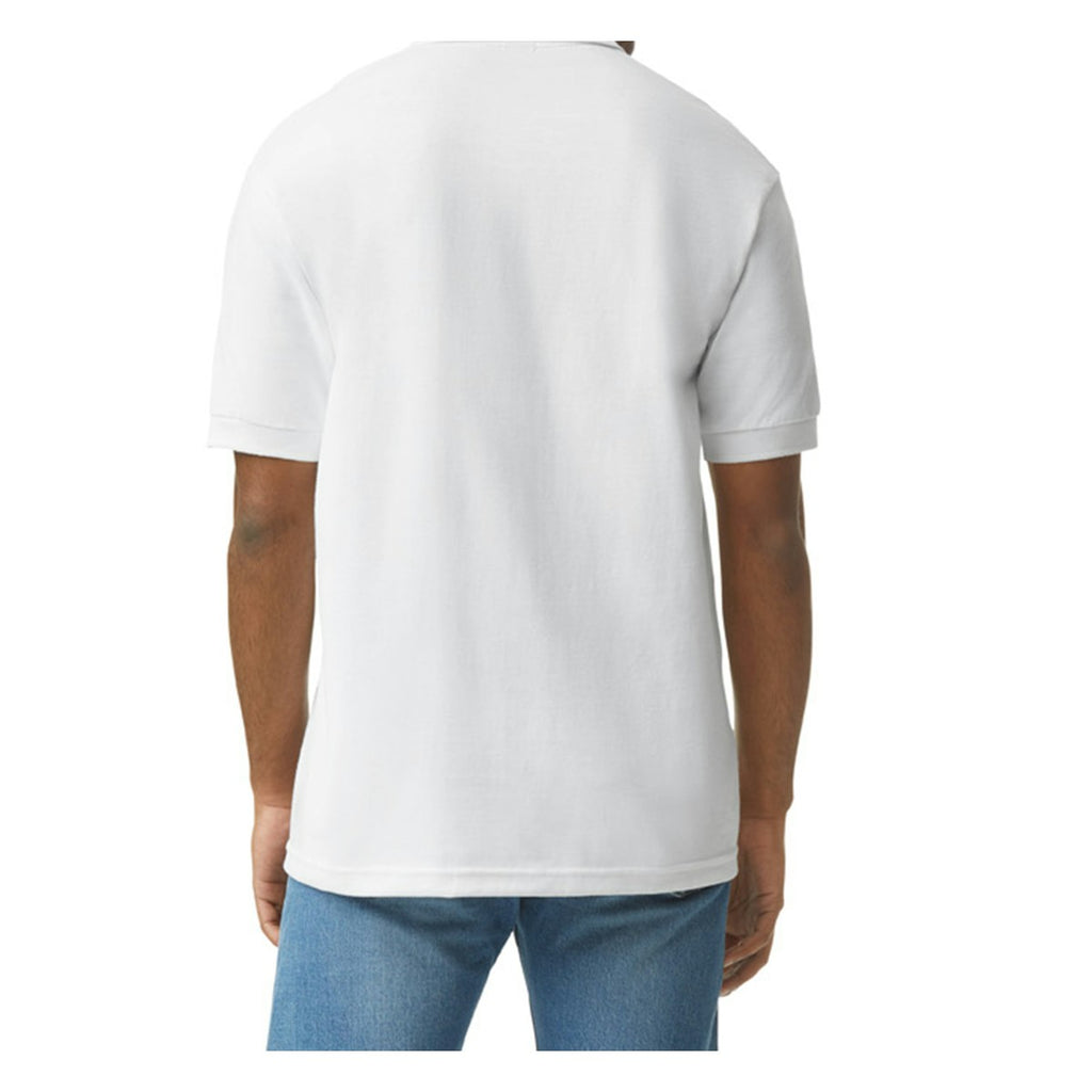Men's Cotton-Blend Jersey Polo Shirt - White 3
