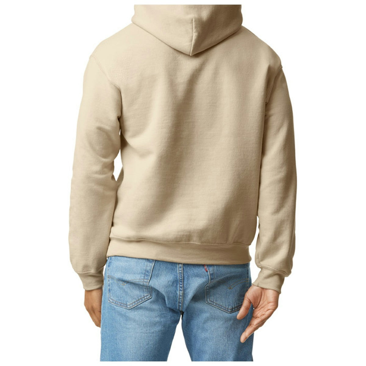 Men's Cotton-Blend Pullover Hoodie - Sand 3