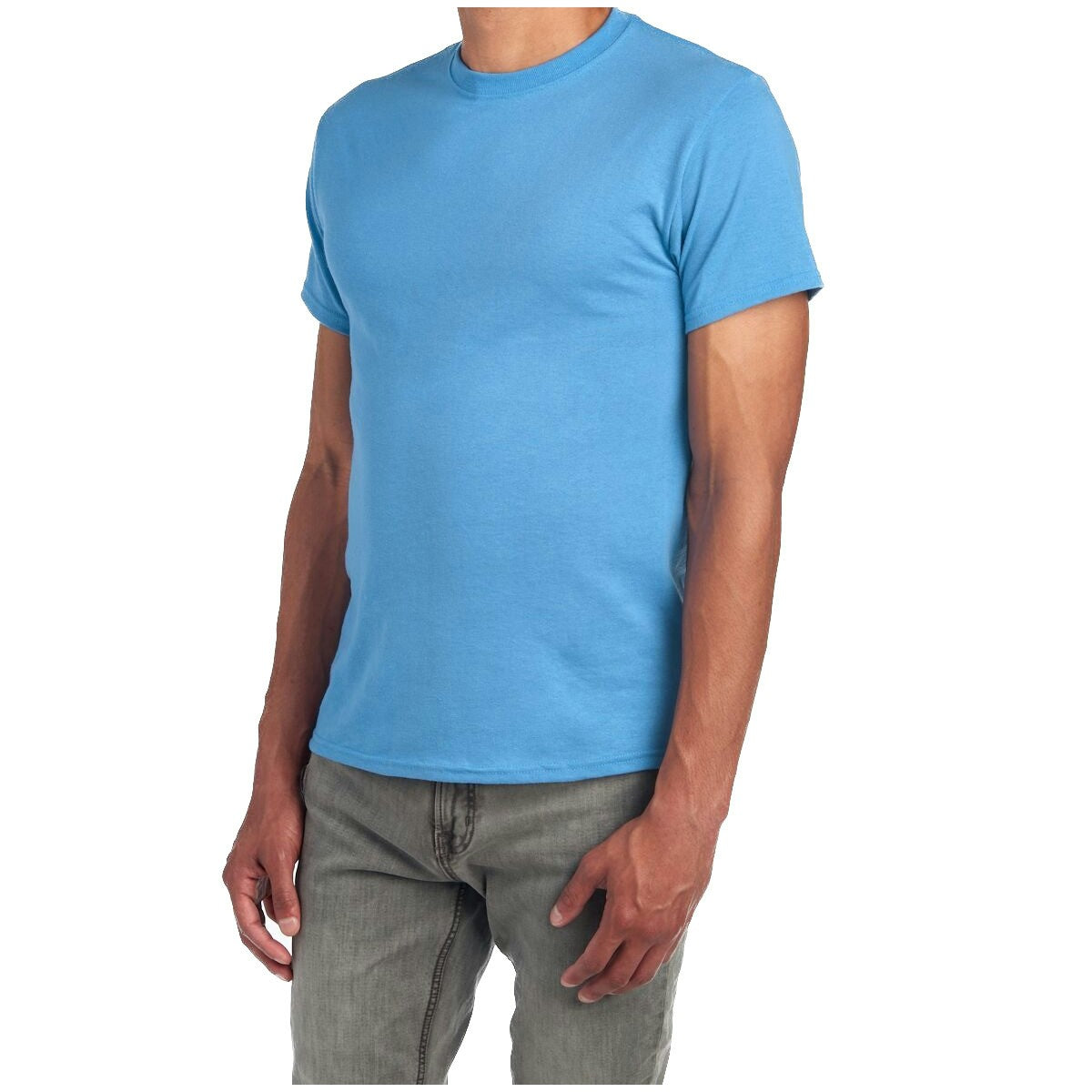 Men's Cotton-Blend T-Shirt - Columbia Blue 2
