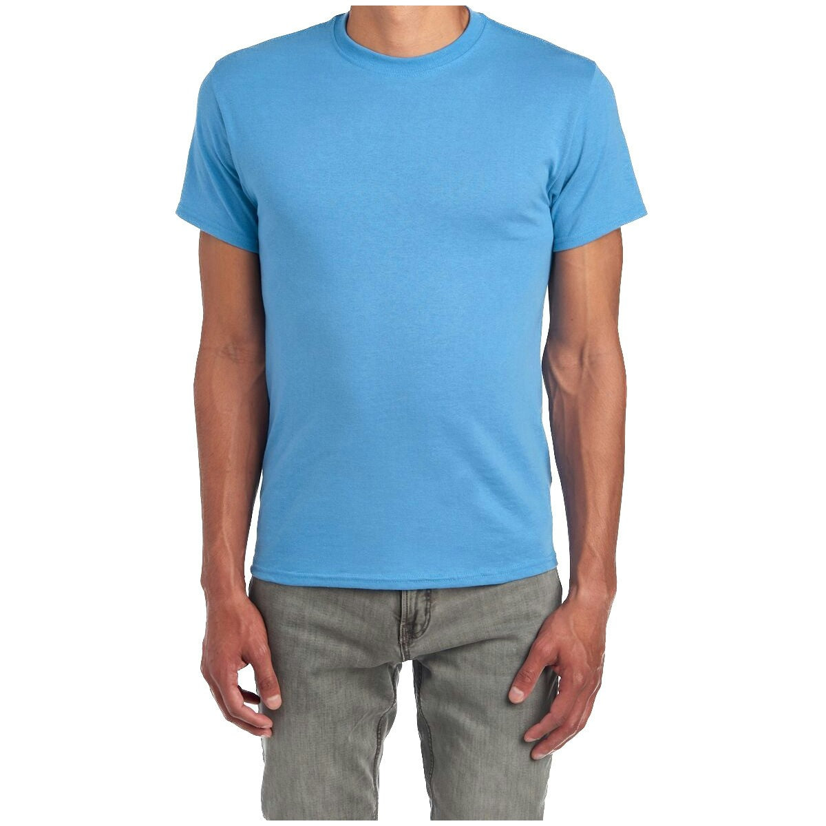 Men's Cotton-Blend T-Shirt - Columbia Blue